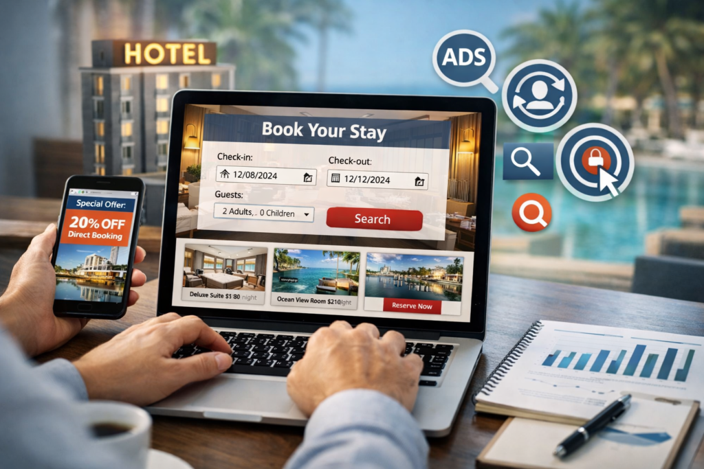 cómo atraer reservas directas a mi sitio web hotelero mediante marketing digital