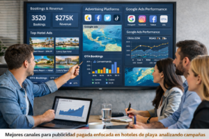 Mejores canales para publicidad pagada enfocada en hoteles de playa